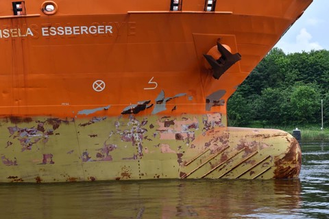 Tanker Gisela Essberger sailing in the Kiel Canal, Kiel Canal, NOK, Schleswig-Holstein, Germany,