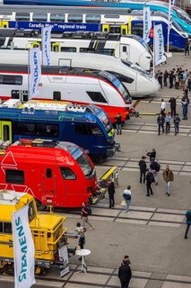 InnoTrans 2024. international trade fair for railway and transport technology. Open-air site with