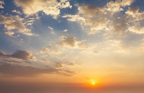 Beautiful dramatic scenic sunset sky background