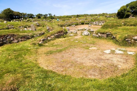 Carn Euny prehistoric village, Cornwall, England, UK