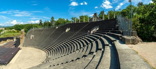 Vaison-la-Romaine. Ancient theater of archaeological site of Puymin. Vaucluse. Provence-Alpes-Côte