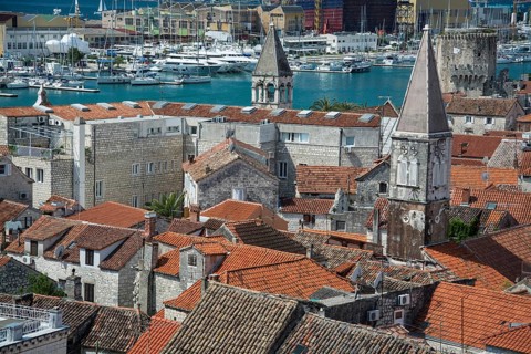 Trogir is a port city in Croatia and is located in central Dalmatia about 15 kilometres west of