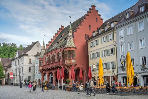 Historic department stores', Münsterplatz, Freiburg im Breisgau, Baden-Württemberg, Germany, Europe
