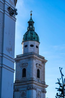 Christmas spirit at Salzburg Cathedral, a Roman Catholic cathedral in the historic centre of