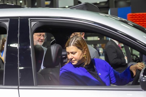 Detroit, Michigan USA - 10 January 2025 - Senator Elissa Slotkin (D-Michigan) toured the 2025