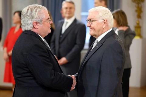 Lorenzo Livio Maria Ravano Monaco is received by Frank-Walter Steinmeier (President of the Federal