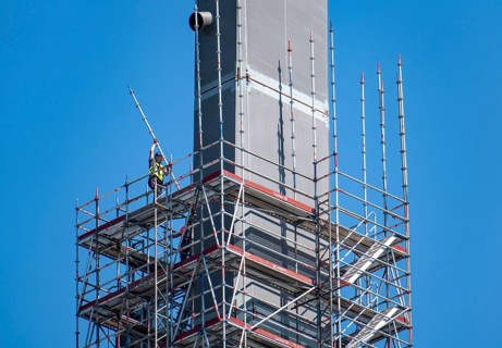 New construction of the motorway bridge Neuenkamp of the A40, over the Rhine near Duisburg,