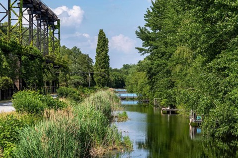 The Duisburg North Landscape Park, Clear Water Canal, Sinter Plant, Emscher Promenade, North