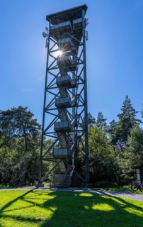 Fire watch tower on the Rennberg, near Flaesheim, Haltern am See, in the Haard forest area, one of