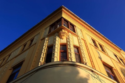 Banat, city of Arad, city centre, corner of a house in the city centre, Romania, Europe