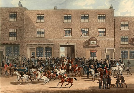 St Albans Grand Steeple Chase on 8 March, 1832, a famous horse race over cross-country tracks in