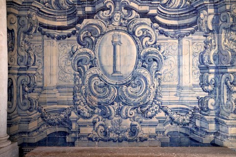 Interior, azulejos, tiles, tile decoration, monastery, church Igreja e Convento da Graça Lisbon,