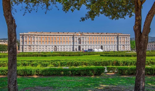 Southern front of the Royal Palace Palazzo Reale, Italian Versailles, Caserta, Campania, Italy,