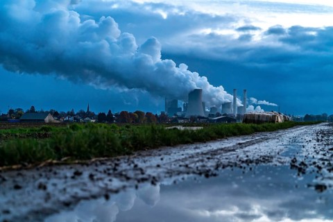 Field path, lignite-fired power station, RWE Power AG Niederaußem power station, near Bergheim,