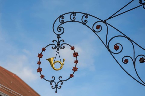 Nose sign from Gasthof Zur Post, Schwäbisch Hall, Baden-Württembnerg, Germany, Europe