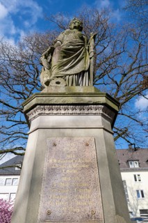 War memorial for the Wars of Unification, unveiled in 1877, Markt, Siegen, North Rhine-Westphalia,