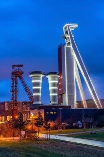Shaft of the former Schlägel & Eisen coal mine, shaft 3/4/7, Herten, North Rhine-Westphalia,