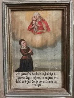 Votive pictures, votive tablets on the walls of the chapel of grace inside the church, pilgrimage