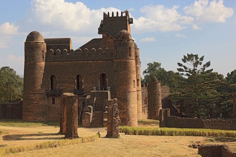 Amhara region, in the Gemp palace complex in Gondar, Gonder, palace, UNESCO, world, heritage,