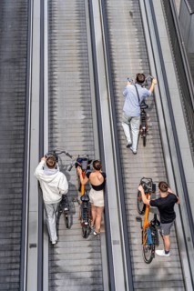 New bicycle car park at Amsterdam Central Station, Stationsplein, space for around 7000 bicycles,