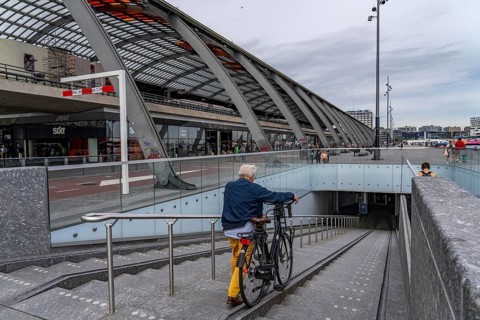 New bicycle car park at Amsterdam Central Station, IJboulevard, space for around 4000 bicycles,
