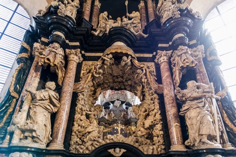 Interior view, Trier Cathedral, UNESCO World Heritage Site, Trier, Rhineland-Palatinate, Germany,