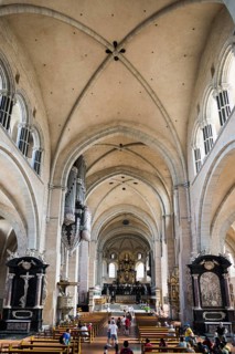 Interior view, Trier Cathedral, UNESCO World Heritage Site, Trier, Rhineland-Palatinate, Germany,
