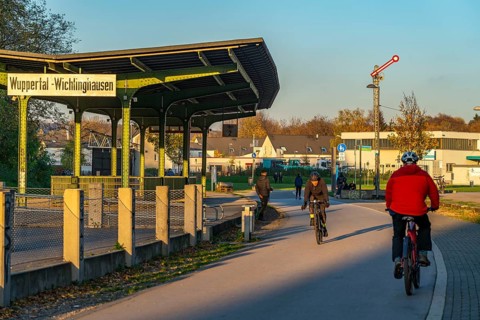 The Nordbahntrasse, a cycle path, footpath, on a former 22 KM long railway line, along the