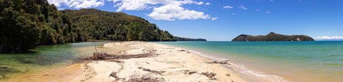 Abel Tasman Coast Track, Apple Tree Bay, Beach, Kaiteriteri, New Zealand, Oceania