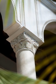 Columns in Riad, Column, traditional, decorated, ornament, decoration, art, construction, building,