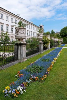 The Mirabelle plum garden with castle in Salzburg, city trip, travel, holiday, tourism, building,