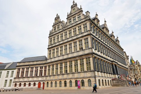 Historic City Hall Stadhuis, Ghent, Flanders, Belgium, Europe
