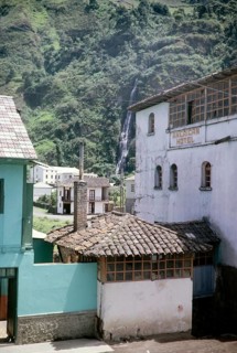 American hotel building in Baños de Agua Santa, Tungurahua Province, Ecuador, South America 1962,