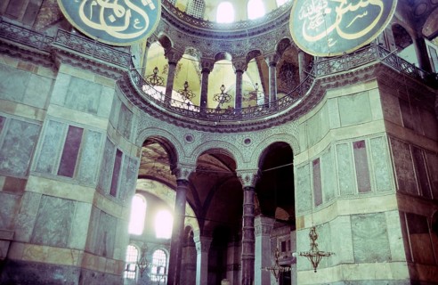 The interior of the church museum of the Hagia Sofia Mosque, Istanbul, Turkey, 1997, Asia