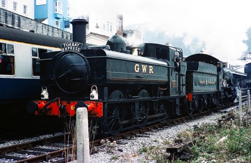 Steam locomotive Torbay Express 6411, Dart Vally Railway, Dartmouth Steam Railway, South Devon,