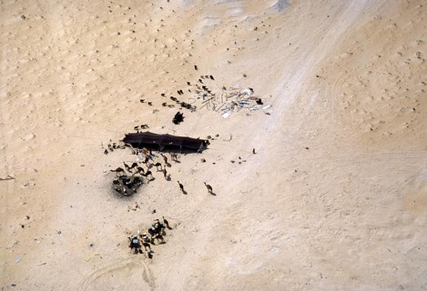 Nomadic cattle breeding with a shade tent for camels, sheep and goats in the desert, Saudi Arabia