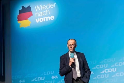 New Year's reception of the CDU with chancellor candidate Friedrich Merz in Künzelsau. The Federal