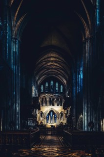 St patrick cathedral in Dublin at Christmas time in Ireland