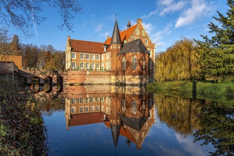 Burg Hülshoff, Havixbeck, Münsterland, North Rhine-Westphalia, Germany, Europe