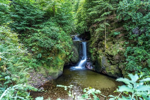 The Geroldsau Waterfall, Geroldsau, Baden-Baden, Baden-Württemberg, Germany, Europe