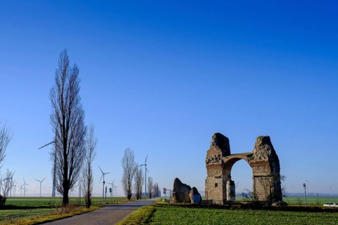 Roman excavation, Heidentor, Petronell-Carnuntum, Carnuntum Archaeological Park, Industrial