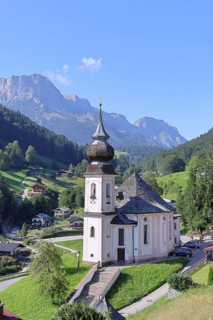 Maria Gern pilgrimage church in the Bavarian Alps in Berchtesgaden, Bavaria, Germany, Europe