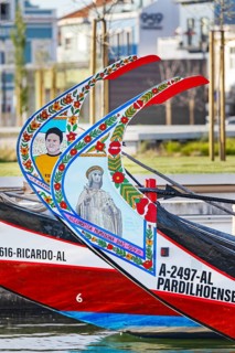 Moliceiro boats, Aveiro, Portugal, Europe