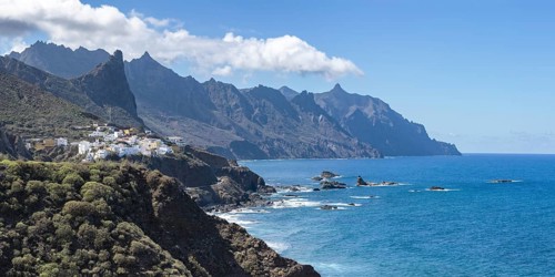 Atlantic coast near Taganana, Tagana valley, Barranco de la Iglesia, Anaga mountains, Las Montanas