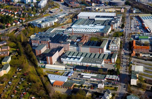 Hauni Technologie GmbH Hamburg Bergedorf, aerial view, demolition, construction site, Körber,