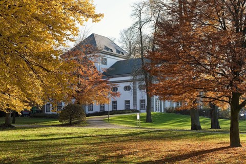 Autumn in the spa gardens of Bad Oeynhausen Germany