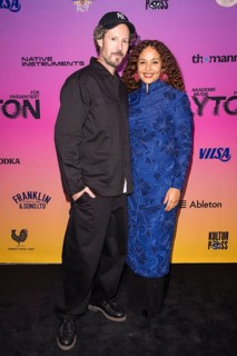 Max Herre and Joy Denalane on the red carpet in front of the Polyton 2024 award ceremony in