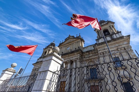Guatemala City, Catholic church Guatemala Metropolitan Cathedral in colonial historic city center