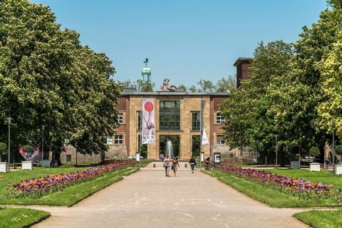 The Museum Kunstpalast Foundation, an art museum in the Court of Honour, state capital Düsseldorf,