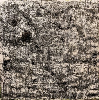 The black ball, 2005, mixed media on canvas, exhibition Miquel Barcelo, Vida y Muerte, Museum